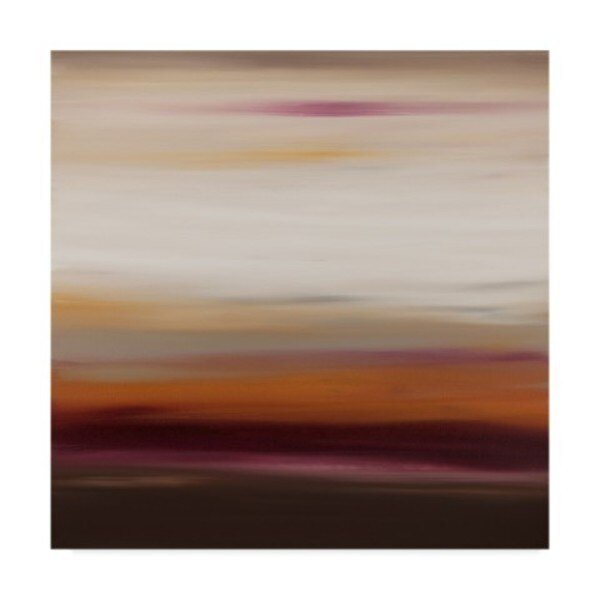 Hilary Winfield 'Sunset Stripes White Orange' Canvas Art, 14x14, Trademark Fine Art, Mfr#: ALI23006-C1414GG